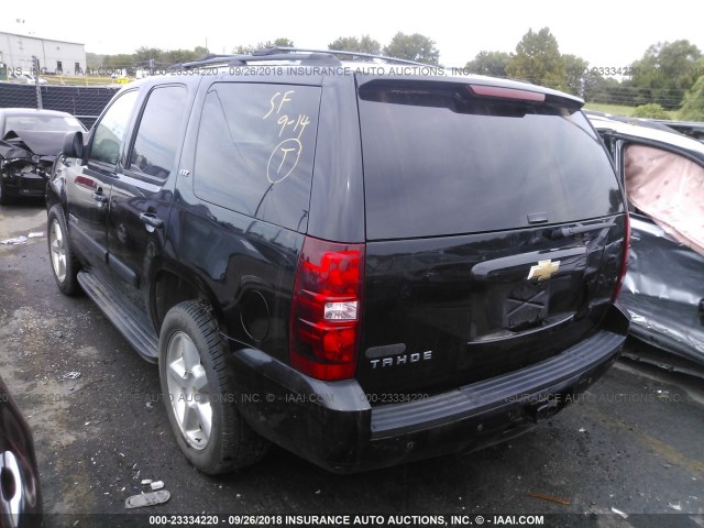 1GNFK13097J150710 - 2007 CHEVROLET TAHOE K1500 BLACK photo 3