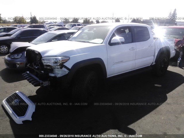 3TMCZ5AN3JM124434 - 2018 TOYOTA TACOMA DBL CAB/SR/TRDSPT/OR/PRO WHITE photo 2