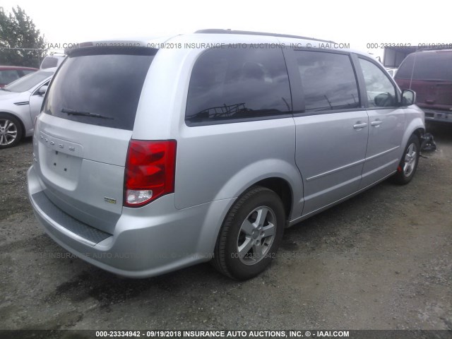 2C4RDGCG0CR178532 - 2012 DODGE GRAND CARAVAN SXT SILVER photo 4