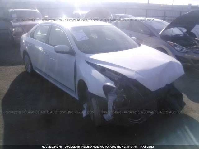 1VWCH7A36DC029382 - 2013 VOLKSWAGEN PASSAT SEL WHITE photo 1