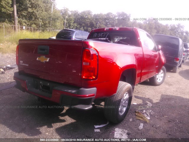 1GCHSBE35G1207127 - 2016 CHEVROLET COLORADO RED photo 4