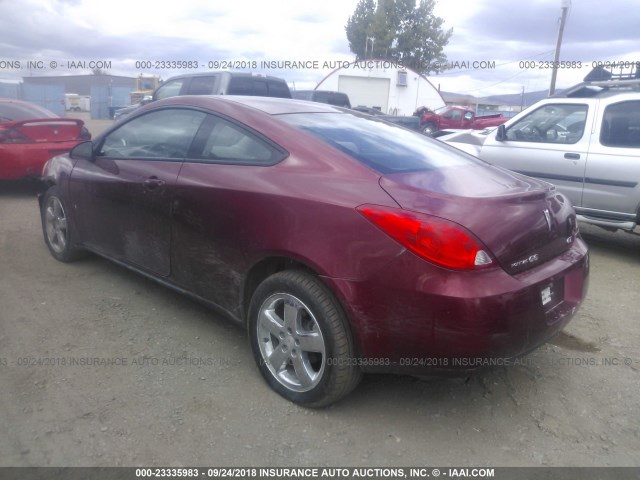 1G2ZH17N184200613 - 2008 PONTIAC G6 GT MAROON photo 3