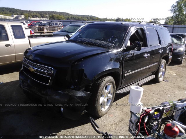 1GNSKCE03DR169371 - 2013 CHEVROLET TAHOE K1500 LTZ BLACK photo 2