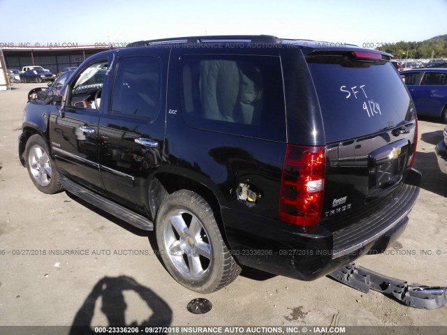 1GNSKCE03DR169371 - 2013 CHEVROLET TAHOE K1500 LTZ BLACK photo 3