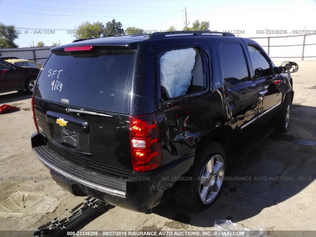 1GNSKCE03DR169371 - 2013 CHEVROLET TAHOE K1500 LTZ BLACK photo 4