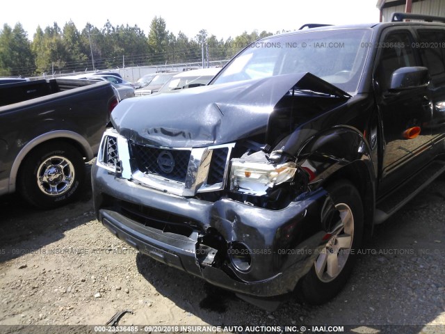 5N1AR1NN0CC602691 - 2012 NISSAN PATHFINDER S/LE/SE BLACK photo 6