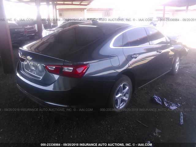 1G1ZB5ST1JF103876 - 2018 CHEVROLET MALIBU LS 灰色 照片 4