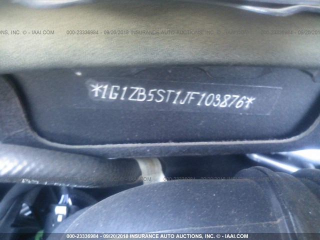 1G1ZB5ST1JF103876 - 2018 CHEVROLET MALIBU LS 灰色 照片 9