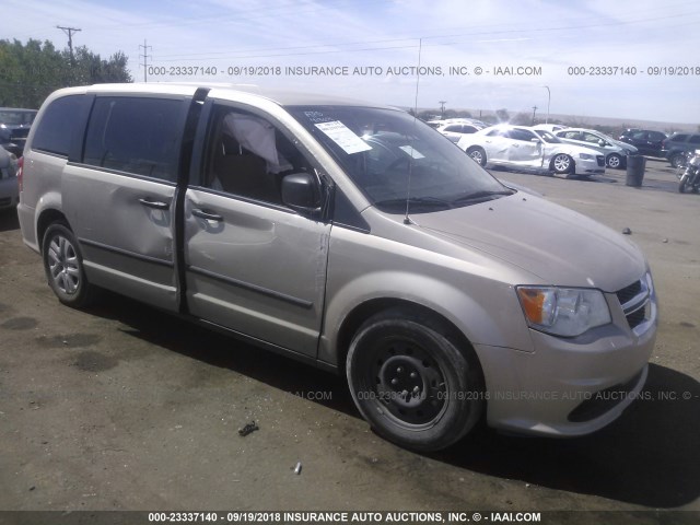 2C4RDGBG9FR512837 - 2015 DODGE GRAND CARAVAN SE TAN photo 1