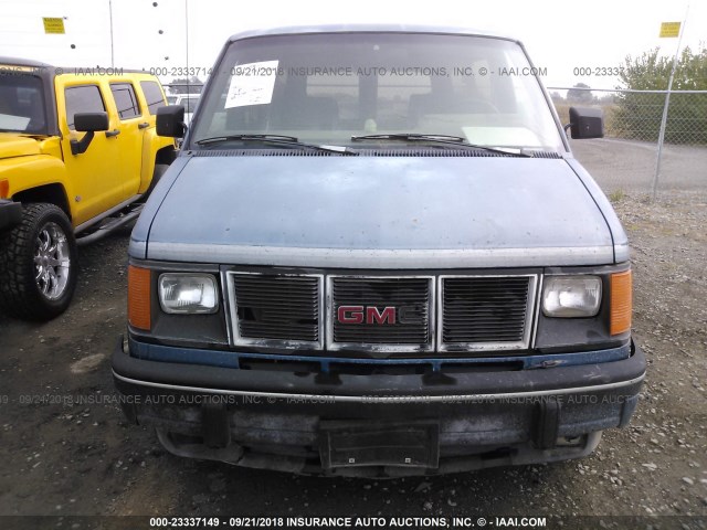 1GKEL19Z1MB521053 - 1991 GMC SAFARI XT BLUE photo 6