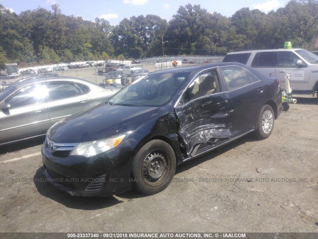 4T1BF1FK5DU230228 - 2013 TOYOTA CAMRY L/SE/LE/XLE BLACK photo 2