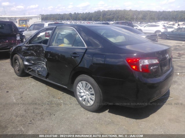 4T1BF1FK5DU230228 - 2013 TOYOTA CAMRY L/SE/LE/XLE BLACK photo 3