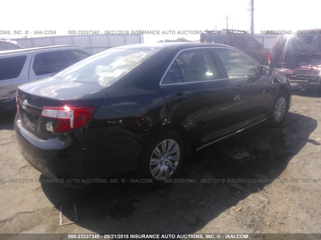 4T1BF1FK5DU230228 - 2013 TOYOTA CAMRY L/SE/LE/XLE BLACK photo 4