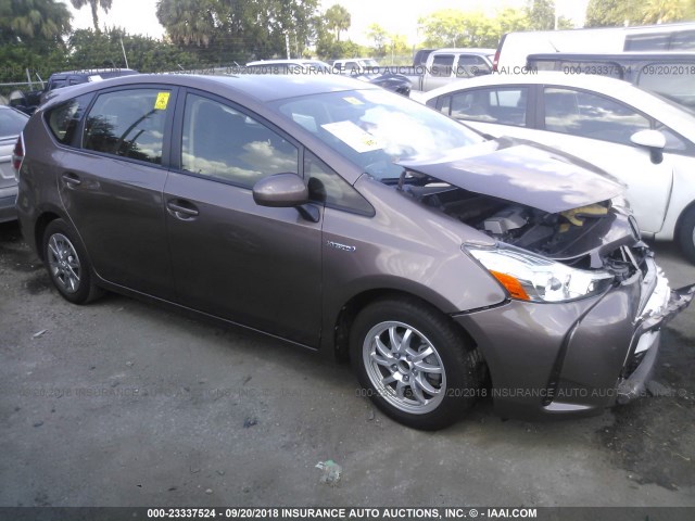 JTDZN3EU6FJ021041 - 2015 TOYOTA PRIUS V BROWN photo 1