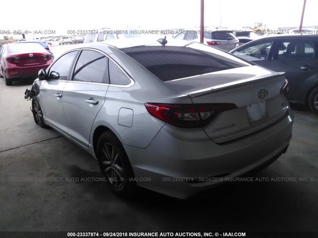 5NPE24AA2FH150752 - 2015 HYUNDAI SONATA ECO SILVER photo 3