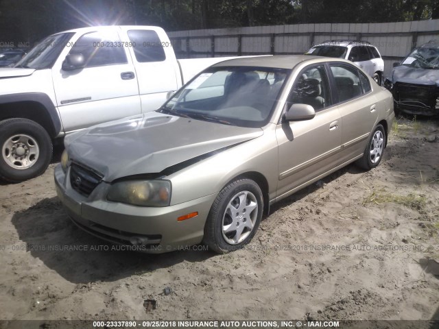 KMHDN46D26U320504 - 2006 HYUNDAI ELANTRA GLS/GT/LIMITED GOLD photo 2