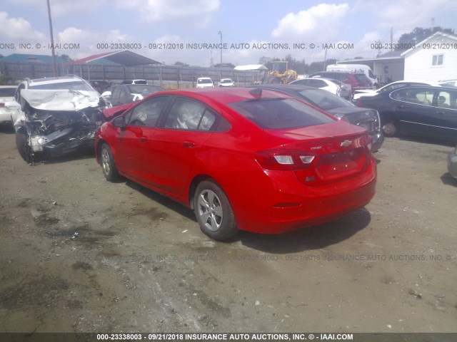 1G1BC5SM5H7115976 - 2017 CHEVROLET CRUZE LS RED photo 3