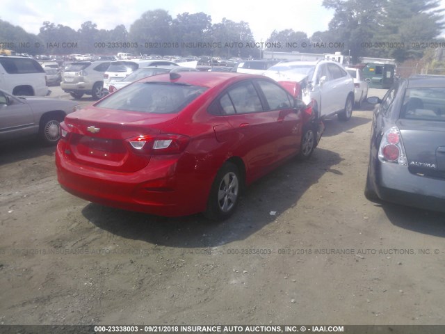 1G1BC5SM5H7115976 - 2017 CHEVROLET CRUZE LS RED photo 4
