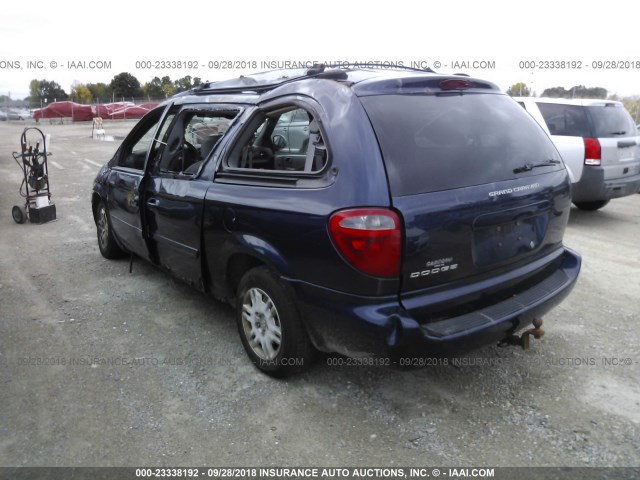 2D4GP24R45R109625 - 2005 DODGE GRAND CARAVAN SE BLUE photo 3