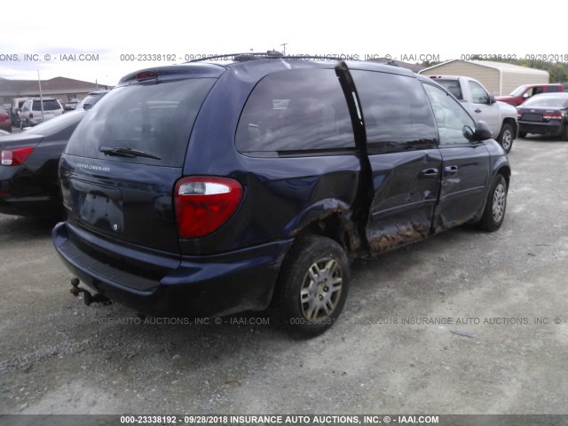 2D4GP24R45R109625 - 2005 DODGE GRAND CARAVAN SE BLUE photo 4