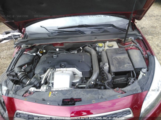 1G11G5SX2DF260693 - 2013 CHEVROLET MALIBU 3LT ბურგუნდია ფოტო 10