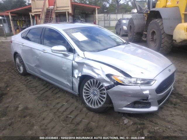 3FA6P0K94DR248359 - 2013 FORD FUSION TITANIUM SILVER photo 1