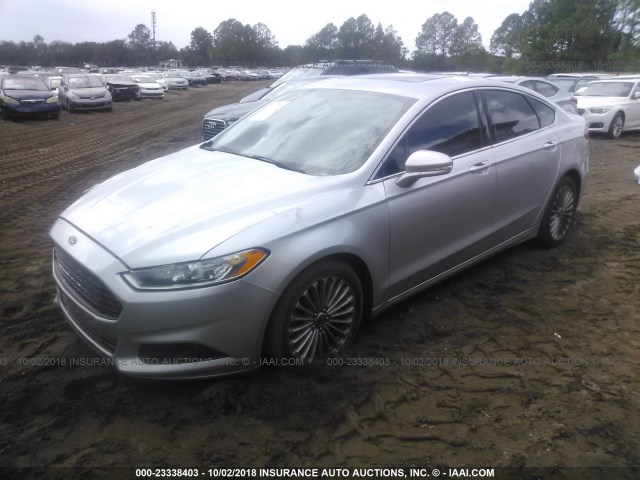 3FA6P0K94DR248359 - 2013 FORD FUSION TITANIUM SILVER photo 2