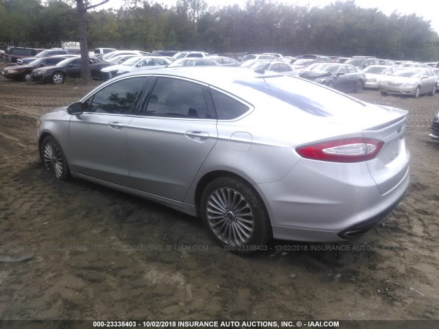 3FA6P0K94DR248359 - 2013 FORD FUSION TITANIUM SILVER photo 3