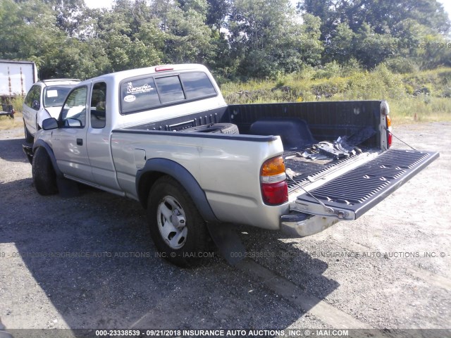 5TESM92N72Z014118 - 2002 TOYOTA TACOMA XTRACAB PRERUNNER SILVER photo 3