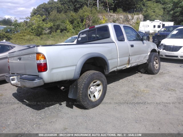 5TESM92N72Z014118 - 2002 TOYOTA TACOMA XTRACAB PRERUNNER SILVER photo 4