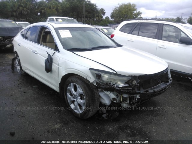 5J6TF1H55AL012365 - 2010 HONDA ACCORD CROSSTOUR EXL WHITE photo 1