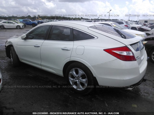 5J6TF1H55AL012365 - 2010 HONDA ACCORD CROSSTOUR EXL WHITE photo 3