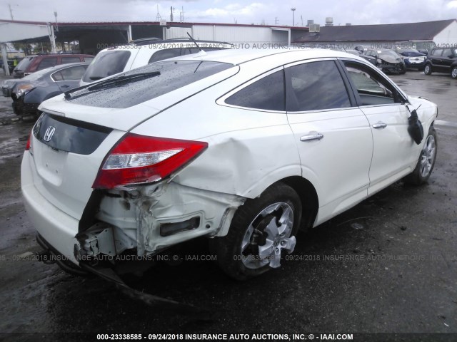 5J6TF1H55AL012365 - 2010 HONDA ACCORD CROSSTOUR EXL WHITE photo 4