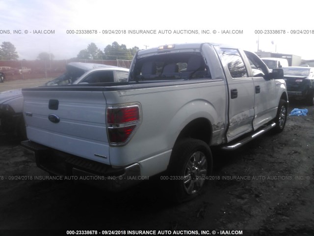1FTFW1CF4CFD08028 - 2012 FORD F150 SUPERCREW WHITE photo 4