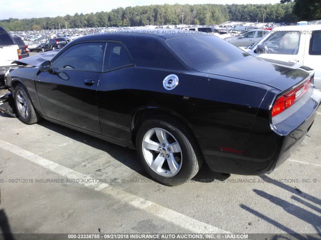 2C3CDYAG5DH718662 - 2013 DODGE CHALLENGER SXT BLACK photo 3