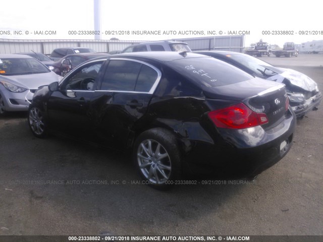 JNKCV61F99M052087 - 2009 INFINITI G37 BLACK photo 3