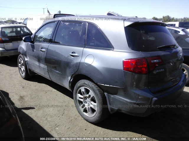 2HNYD28447H542003 - 2007 ACURA MDX TECHNOLOGY GRAY photo 3