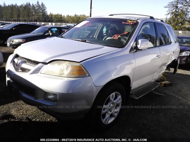 2HNYD18704H505532 - 2004 ACURA MDX TOURING SILVER photo 2