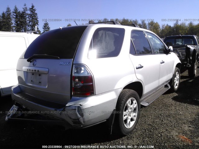 2HNYD18704H505532 - 2004 ACURA MDX TOURING SILVER photo 4