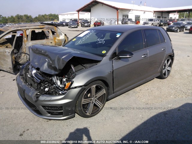 WVWLF7AU8FW239159 - 2015 VOLKSWAGEN GOLF R GRAY photo 2