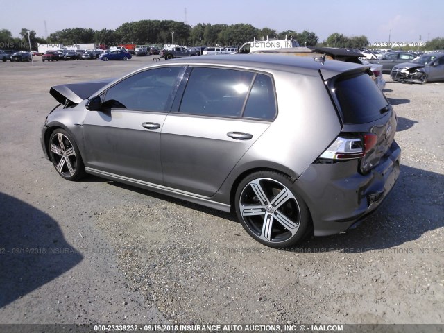 WVWLF7AU8FW239159 - 2015 VOLKSWAGEN GOLF R GRAY photo 3