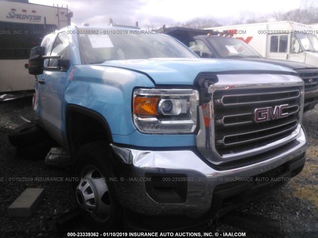 1GD51VCG5HZ305618 - 2017 GMC SIERRA C3500 BLUE photo 1