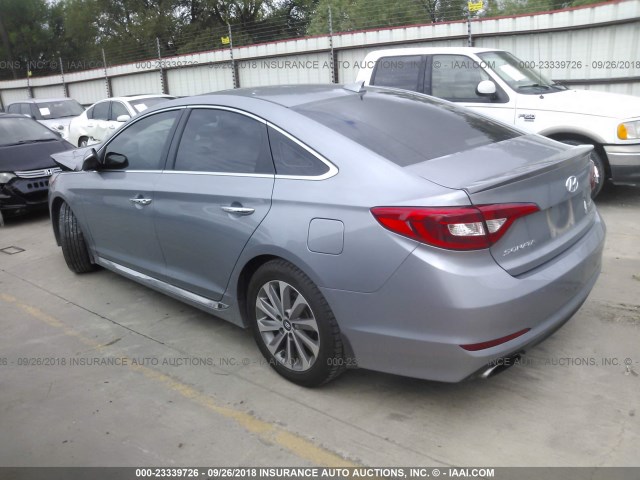 5NPE34AF4HH470702 - 2017 HYUNDAI SONATA SPORT/LIMITED SILVER photo 3