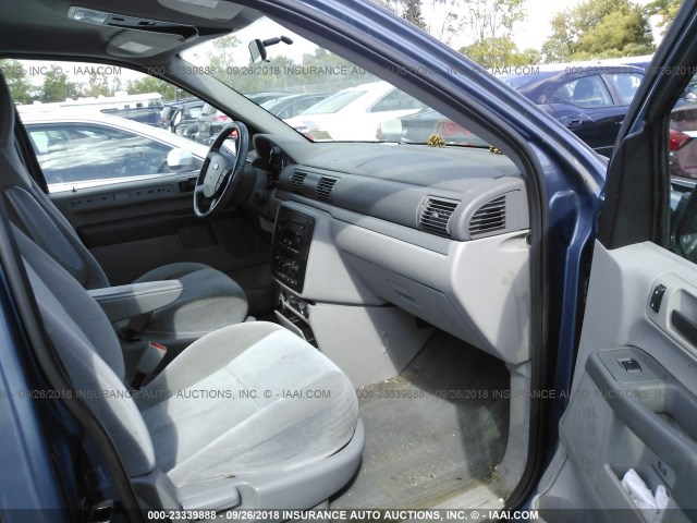 2FMZA57206BA62610 - 2006 FORD FREESTAR SPORT BLUE photo 5