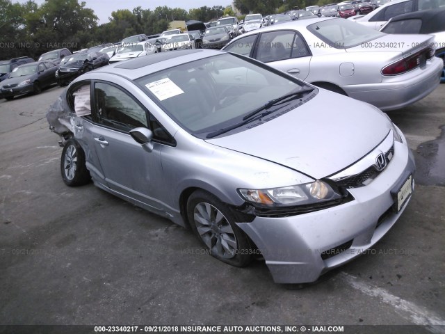 19XFA1F94AE007030 - 2010 HONDA CIVIC EXL SILVER photo 1