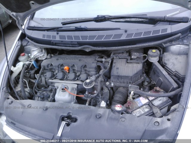 19XFA1F94AE007030 - 2010 HONDA CIVIC EXL SILVER photo 10