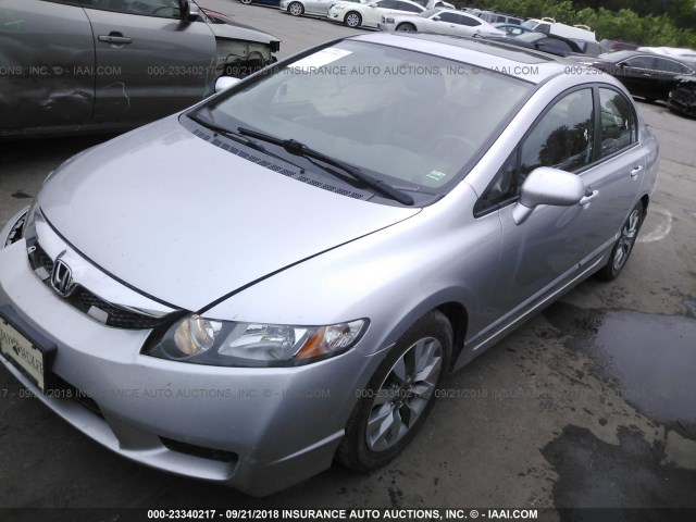 19XFA1F94AE007030 - 2010 HONDA CIVIC EXL SILVER photo 2