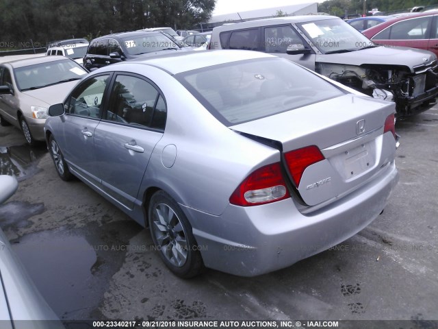 19XFA1F94AE007030 - 2010 HONDA CIVIC EXL SILVER photo 3