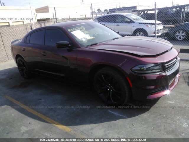 2C3CDXBG6HH609528 - 2017 DODGE CHARGER SE RED photo 1