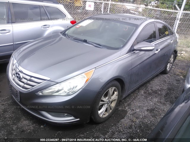 5NPEC4AC2BH092845 - 2011 HYUNDAI SONATA SE/LIMITED GRAY photo 2